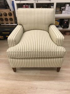 striped chair sun upholstery