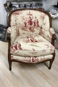 sun upholstery armchair after